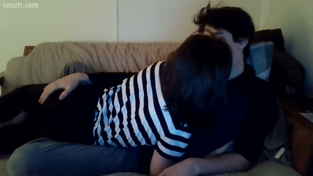 Young Couple Making Out While Watching Tv, Ends Up In Sex